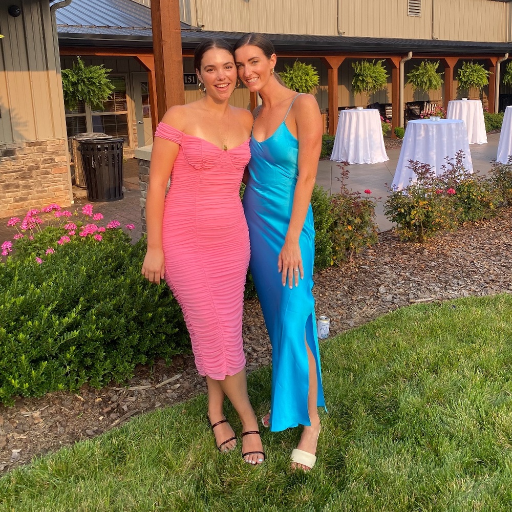 Dannijo Silk Slip Dress - Sky Blue